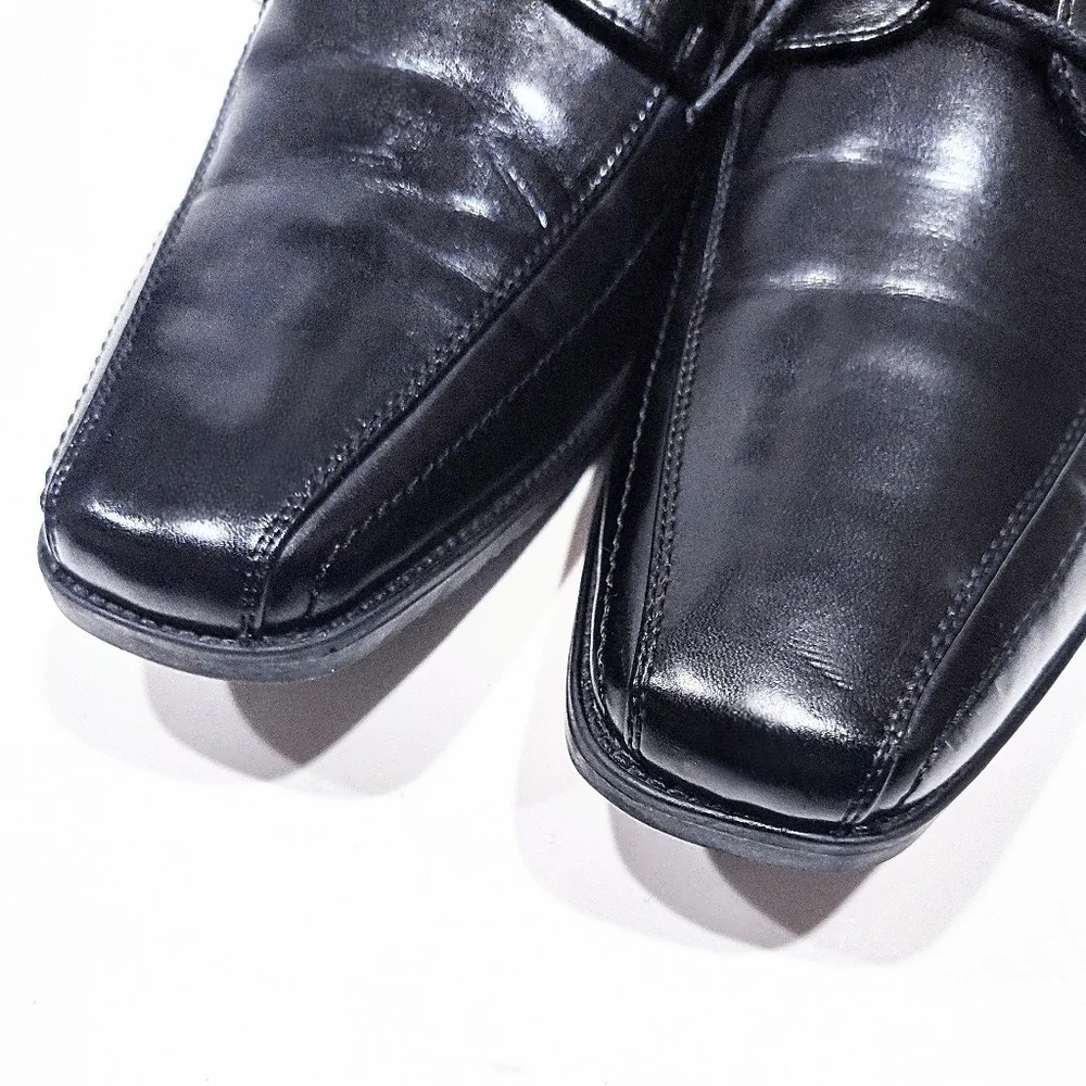 Reaction Kenneth Cole Ultra Slick Mens Size 11.5 M Black Man-made Dress Lace-Up - Picture 5 of 12